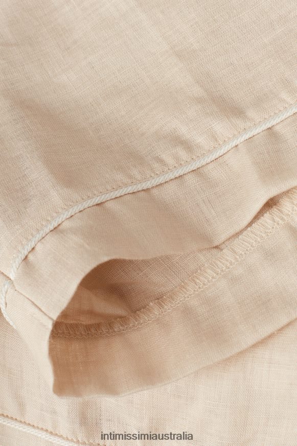 Intimissimi Women 913I-Beige Rope Apparel 0RJT481524 Yacht Night Linen Shorts