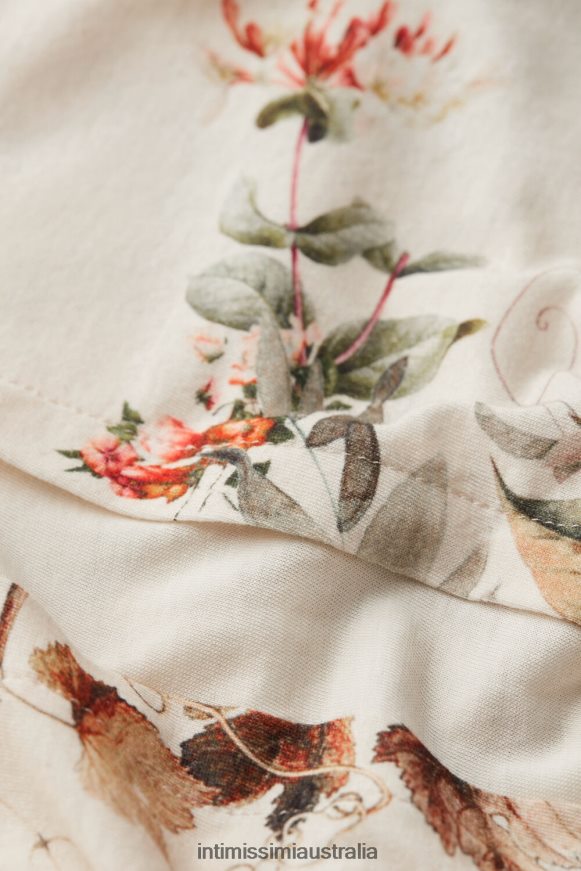 Intimissimi Women 999I-St.Autumn Botanics Apparel 0RJT481505 Autumn Botanic Short-Sleeved Ultrafresh Supima Cotton Top