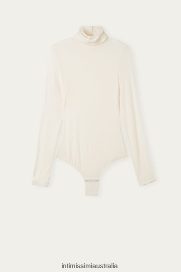Intimissimi Women 231I-Natural Vanilla Apparel 0RJT481382 Ultralight Modal With Cashmere High-Neck Body