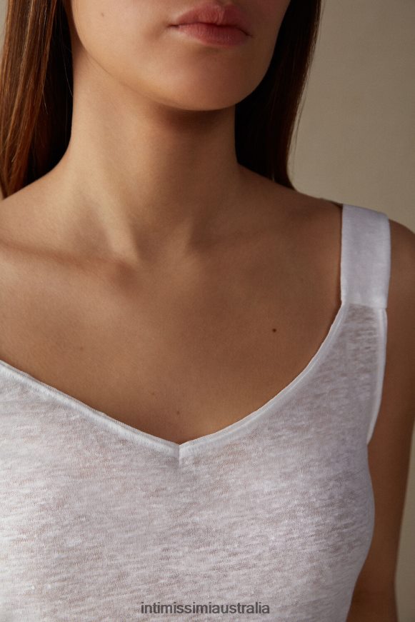Intimissimi Women 001-White Apparel 0RJT481311 Linen Camisole