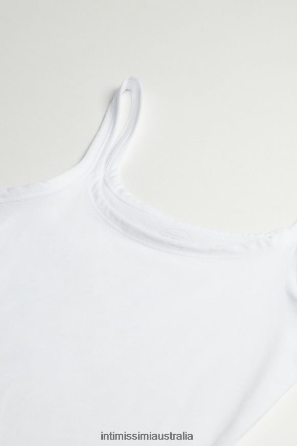 Intimissimi Women 001-White Apparel 0RJT481389 Ultralight Supima Cotton Top