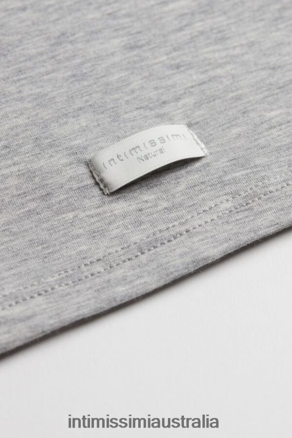 Intimissimi Women 031-Light Grey Melange Apparel 0RJT481485 Natural Cotton Strappy Top