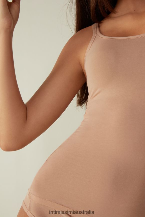 Intimissimi Women 044-Soft Beige Apparel 0RJT481411 Ultralight Supima Cotton Top
