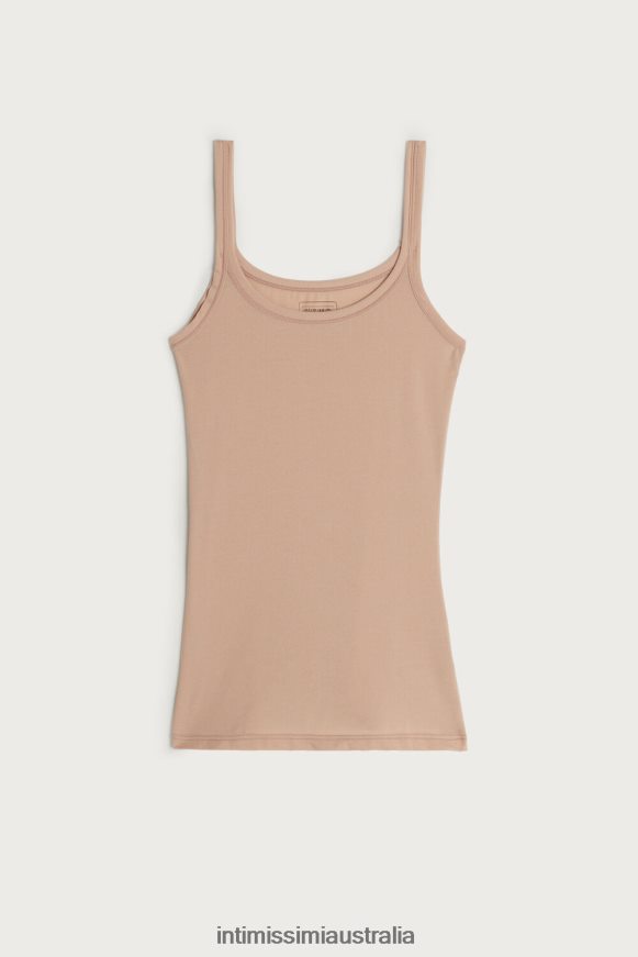 Intimissimi Women 044-Soft Beige Apparel 0RJT481411 Ultralight Supima Cotton Top