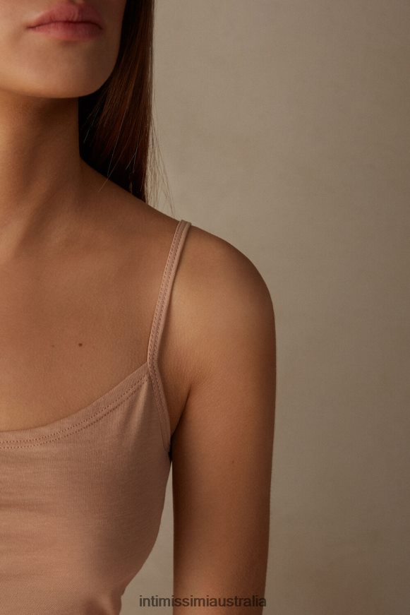 Intimissimi Women 044-Soft Beige Apparel 0RJT481459 Ultrafresh Supima Cotton Vest Top