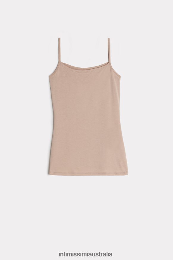 Intimissimi Women 044-Soft Beige Apparel 0RJT481459 Ultrafresh Supima Cotton Vest Top