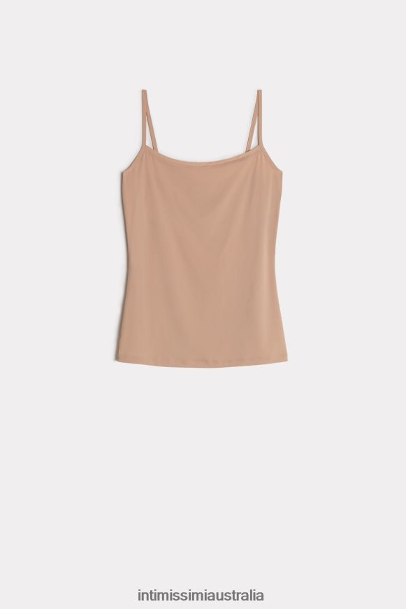 Intimissimi Women 044-Soft Beige Apparel 0RJT481479 Light Microfibre Strappy Top