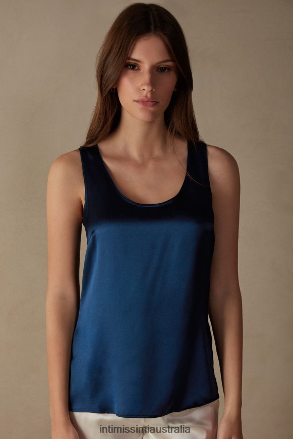 Intimissimi Women 1467-Intense Blue Apparel 0RJT481366 Silk and Modal Vest