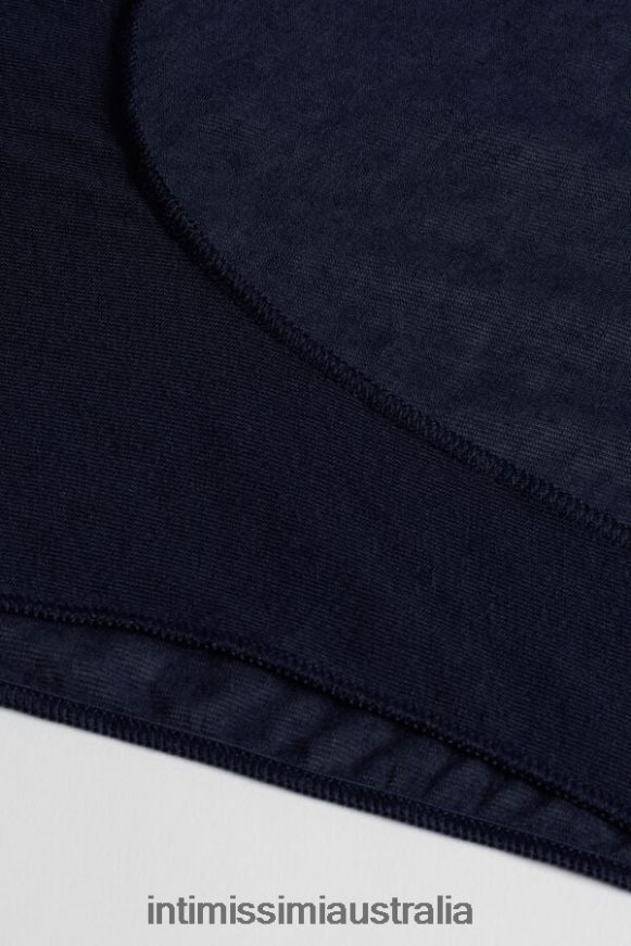 Intimissimi Women 1467-Intense Blue Apparel 0RJT481436 Modal Cashmere Ultralight Wide-Shoulder Top