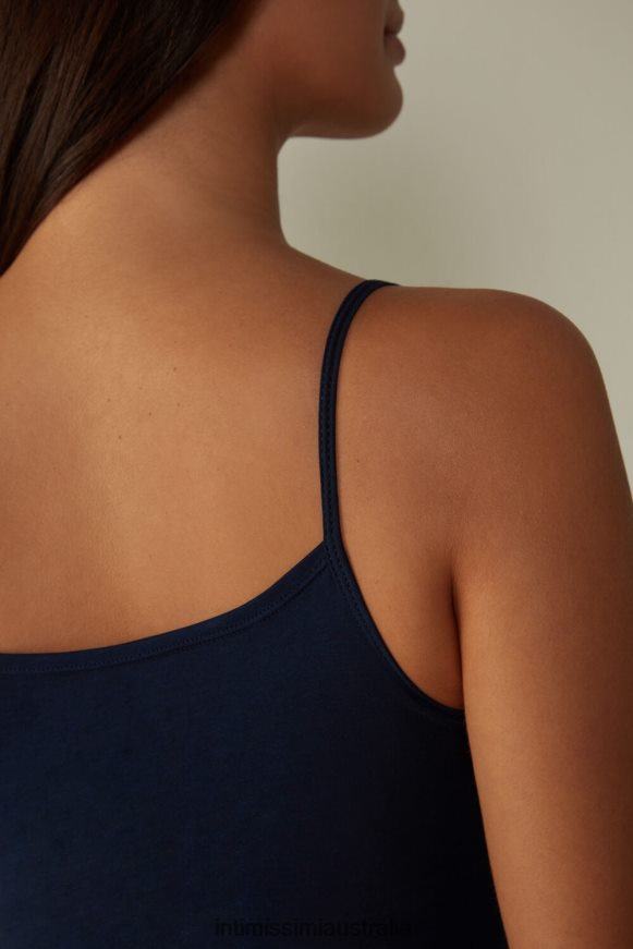 Intimissimi Women 1467-Intense Blue Apparel 0RJT481439 Ultrafresh Supima Cotton Vest Top