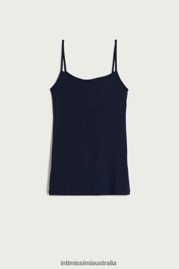 Intimissimi Women 1467-Intense Blue Apparel 0RJT481439 Ultrafresh Supima Cotton Vest Top
