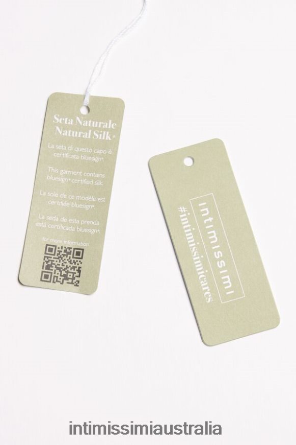 Intimissimi Women 2127-Powder White Apparel 0RJT481394 Silk Satin Top with V Neck