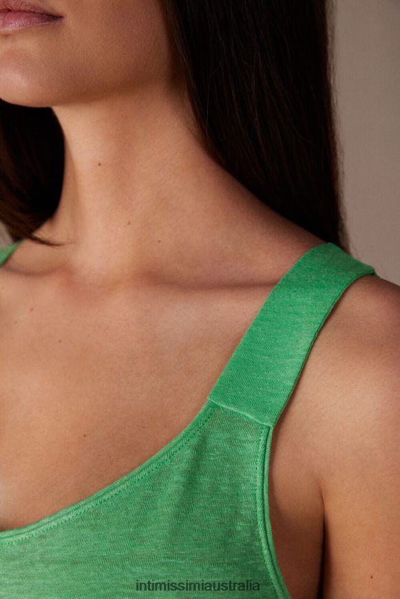 Intimissimi Women 218J-Apple Mint Apparel 0RJT481307 Linen Camisole