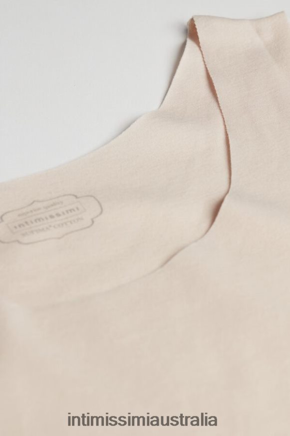 Intimissimi Women 2280-Pink Silk Apparel 0RJT481460 Raw-Edge Round-Neck Supima Cotton Vest Top