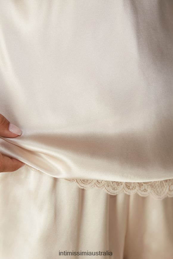 Intimissimi Women 2280-Pink Silk Apparel 0RJT481477 Lace and Silk Top