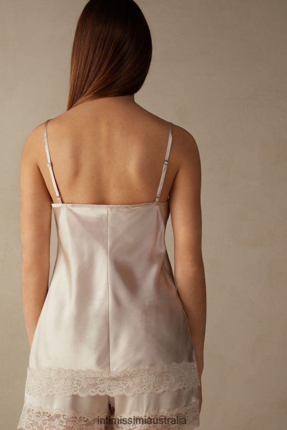 Intimissimi Women 2280-Pink Silk Apparel 0RJT481477 Lace and Silk Top