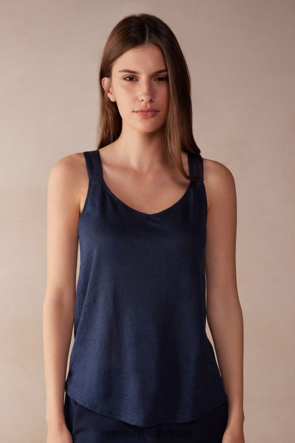 Intimissimi Women 243J-Sailor Blue Apparel 0RJT481282 Linen Camisole