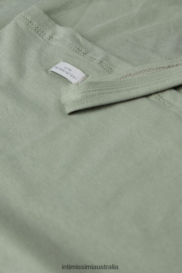 Intimissimi Women 344J-Salvia Green Apparel 0RJT481273 Natural Cotton Strappy Top