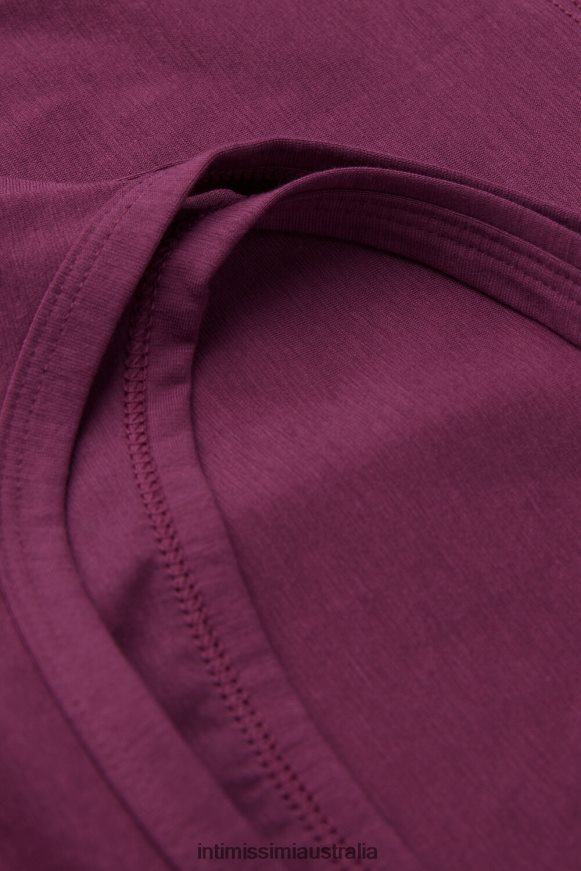 Intimissimi Women 345J-Purple Wine Apparel 0RJT481272 Natural Cotton Strappy Top