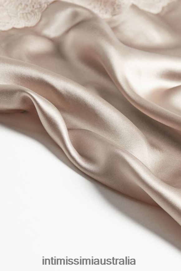 Intimissimi Women 651I-Powder Beige Apparel 0RJT481405 Lace and Silk Top