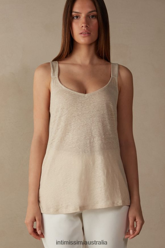 Intimissimi Women 913I-Beige Rope Apparel 0RJT481293 Linen Camisole