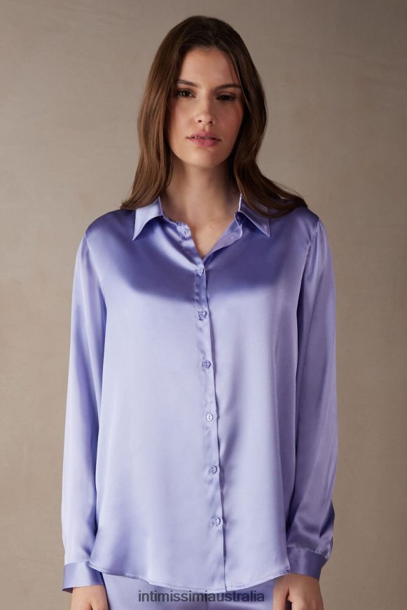 Intimissimi Women 212J-Sweet Lavender Apparel 0RJT481325 Long-Sleeved Silk Top