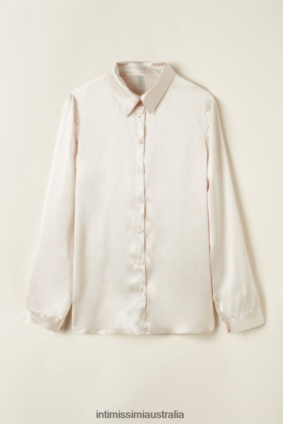 Intimissimi Women 2280-Pink Silk Apparel 0RJT481373 Long-Sleeved Silk Top