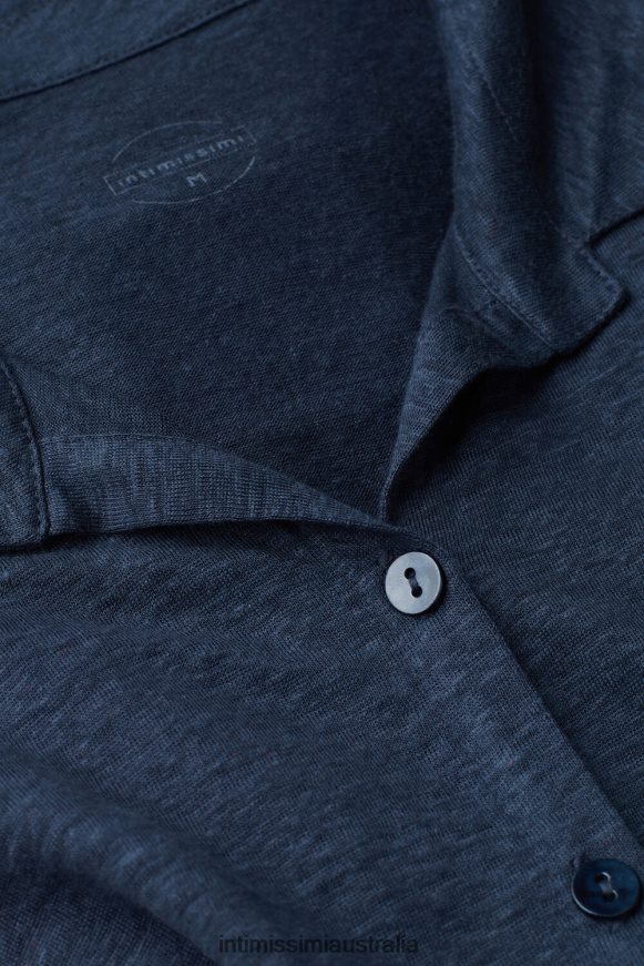 Intimissimi Women 243J-Sailor Blue Apparel 0RJT481299 Long-Sleeved Linen Shirt