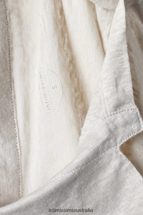Intimissimi Women 913I-Beige Rope Apparel 0RJT481294 Long-Sleeved Linen Shirt