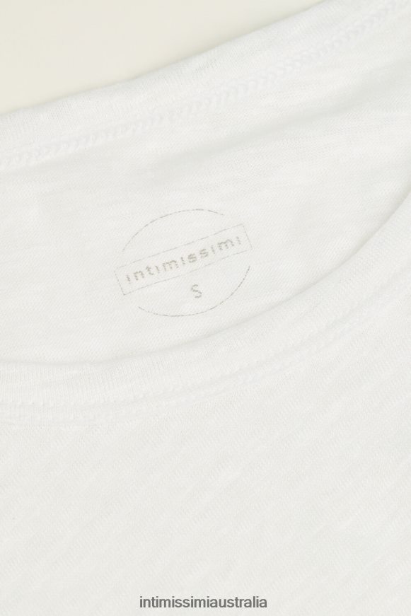 Intimissimi Women 001-White Apparel 0RJT481313 Linen Short-Sleeved Shirt