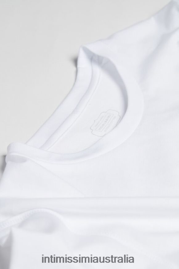 Intimissimi Women 001-White Apparel 0RJT481422 Short-Sleeved Supima Cotton Top