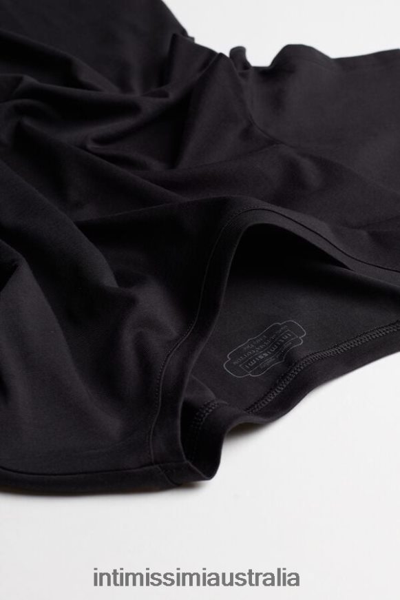 Intimissimi Women 019-Black Apparel 0RJT481455 Short-Sleeve T-shirt in Ultrafresh Supima Cotton