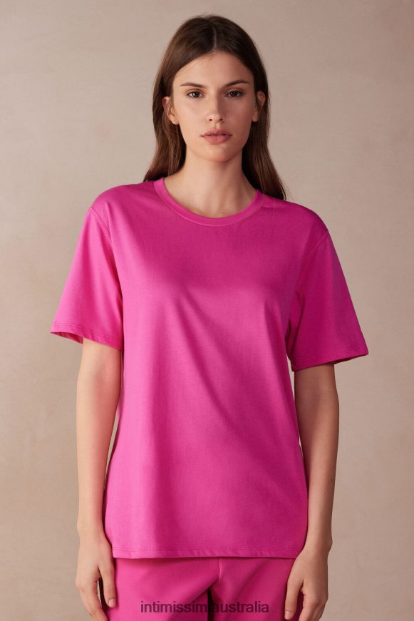 Intimissimi Women 206J-Valentine Pink Apparel 0RJT481283 Short-Sleeved Supima Cotton Top