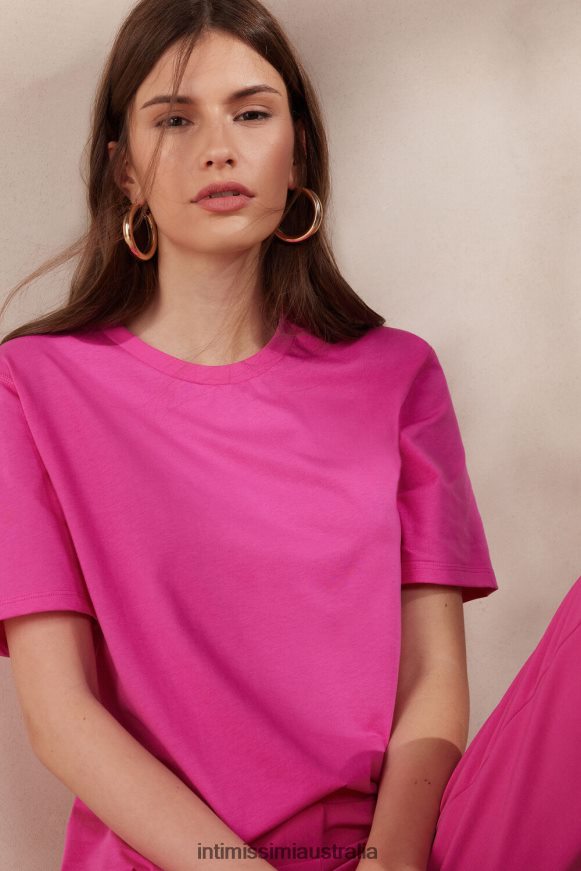 Intimissimi Women 206J-Valentine Pink Apparel 0RJT481283 Short-Sleeved Supima Cotton Top