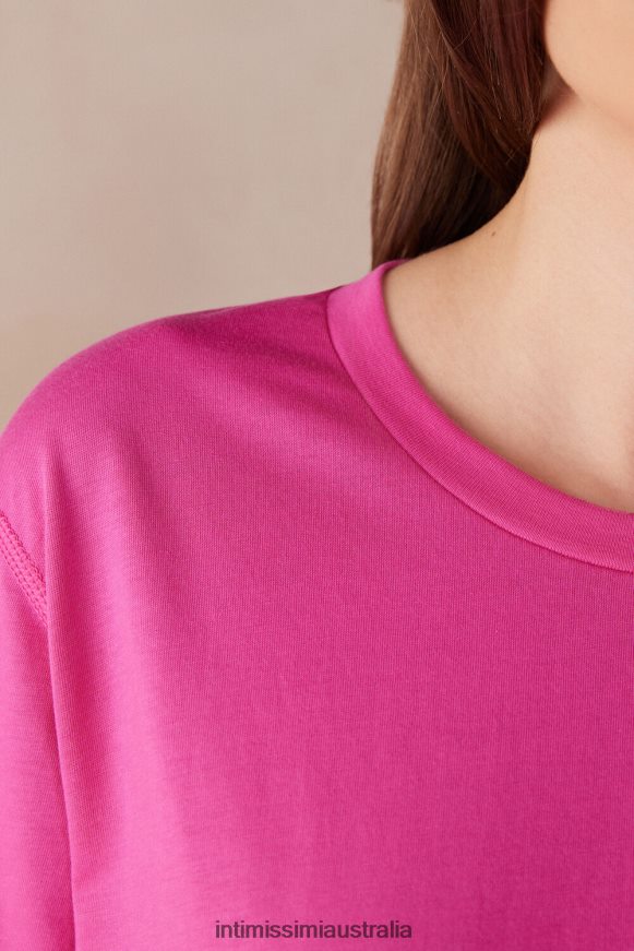 Intimissimi Women 206J-Valentine Pink Apparel 0RJT481283 Short-Sleeved Supima Cotton Top