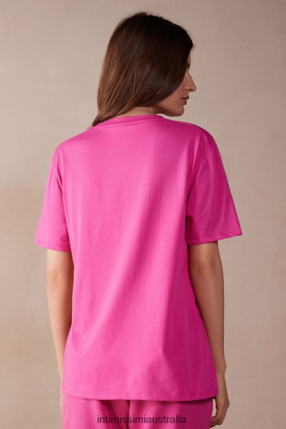 Intimissimi Women 206J-Valentine Pink Apparel 0RJT481283 Short-Sleeved Supima Cotton Top