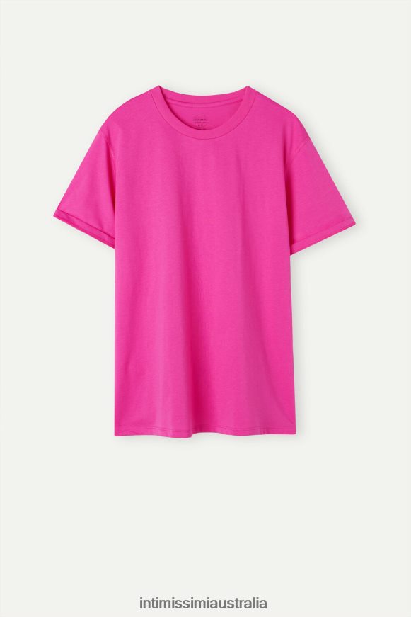 Intimissimi Women 206J-Valentine Pink Apparel 0RJT481283 Short-Sleeved Supima Cotton Top