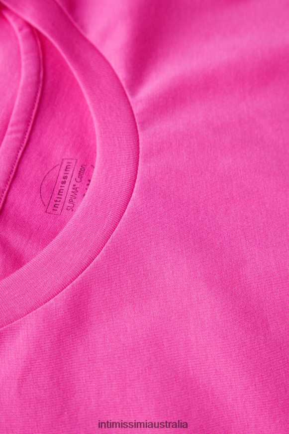 Intimissimi Women 206J-Valentine Pink Apparel 0RJT481283 Short-Sleeved Supima Cotton Top